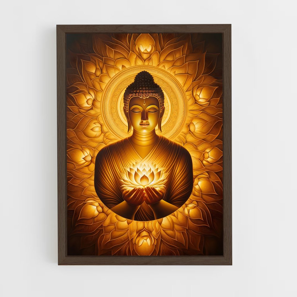 ap-golden buddha-1 cadre Bois foncé