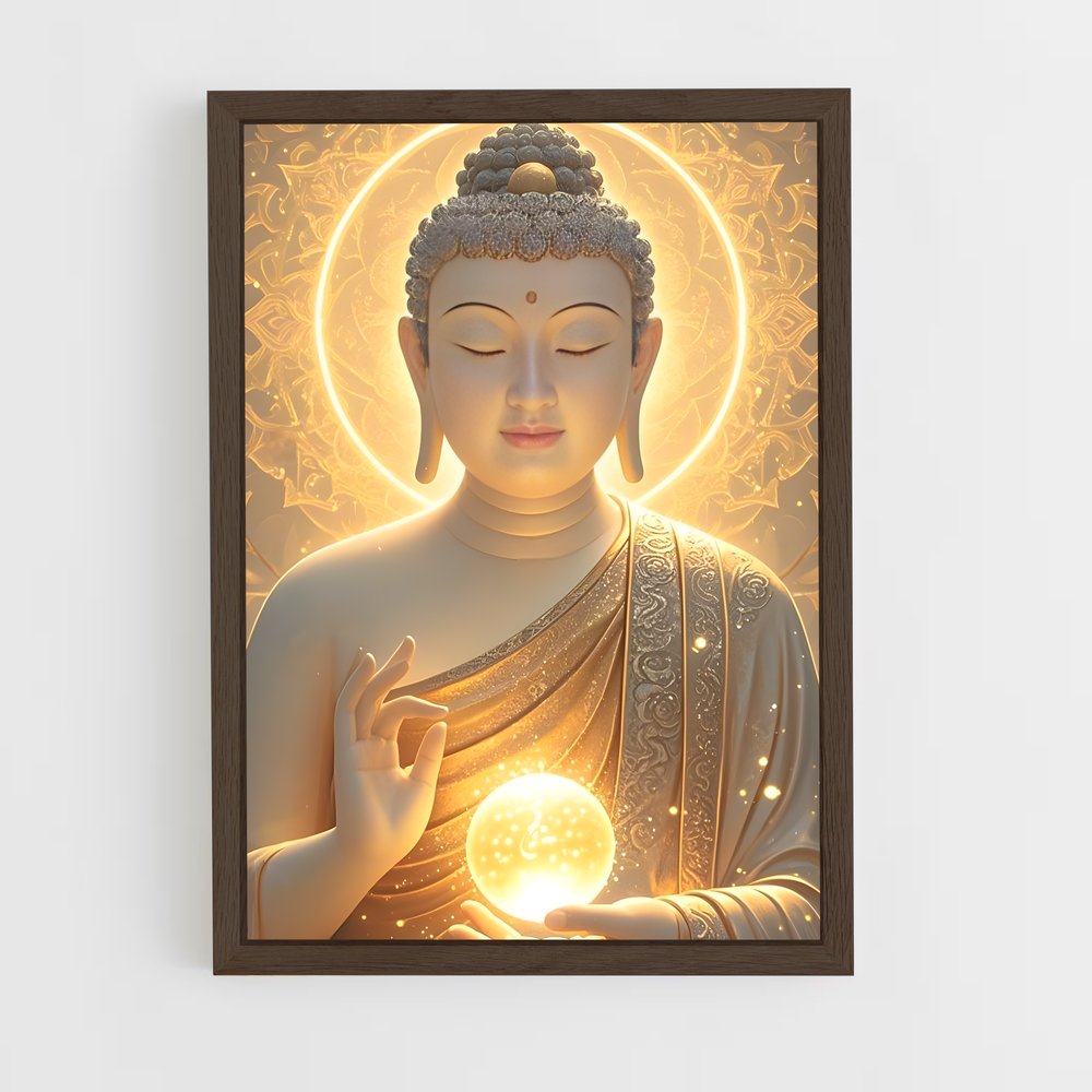 ap-golden buddha-10 cadre Bois foncé