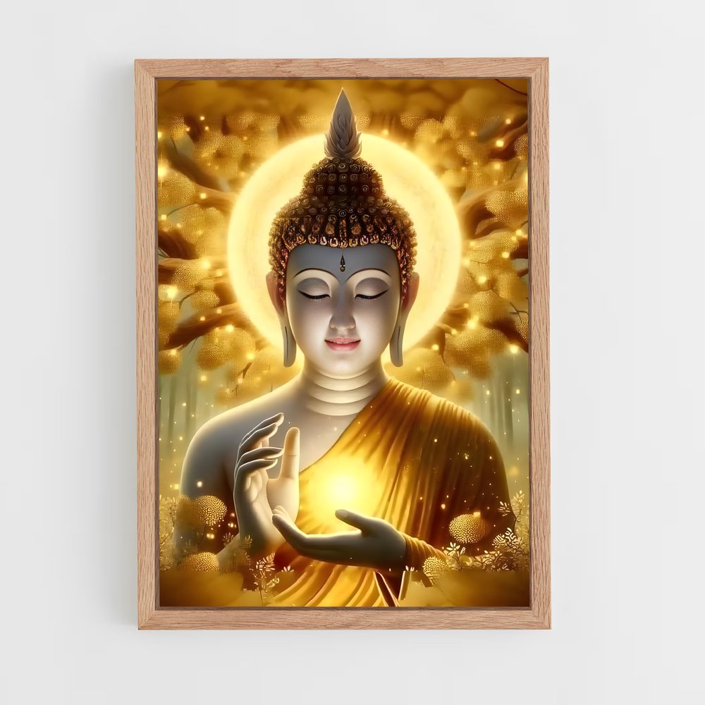 ap-golden buddha-11 cadre Bois clair