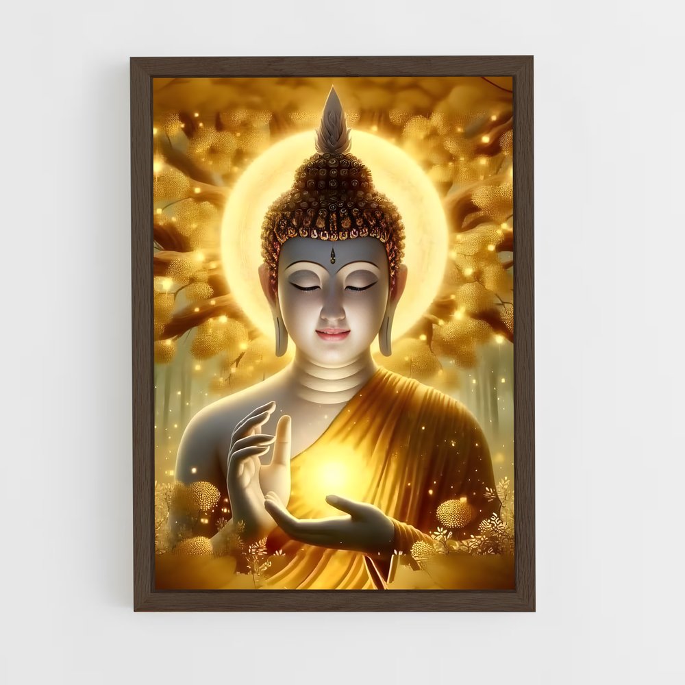 ap-golden buddha-11 cadre Bois foncé
