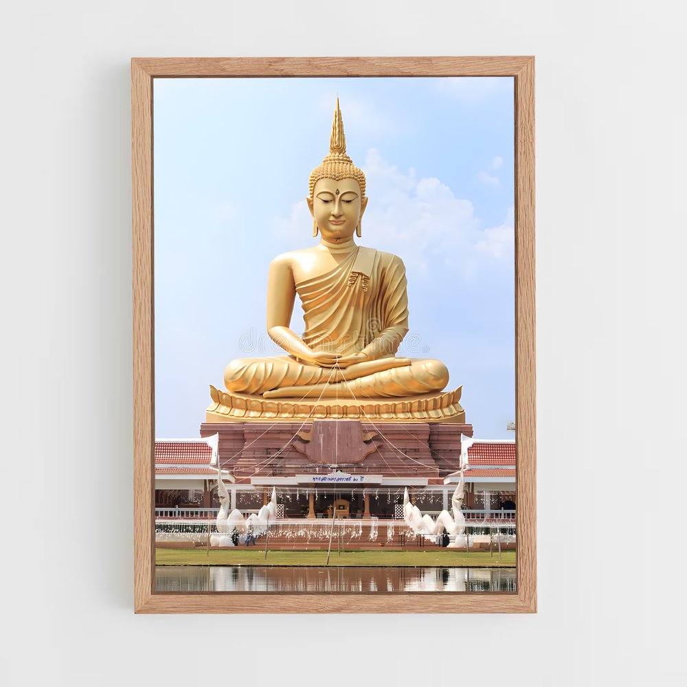 ap-golden buddha-2 cadre Bois clair