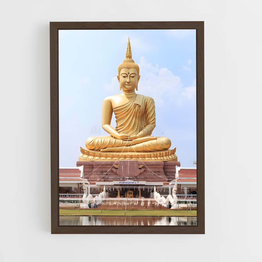 ap-golden buddha-2 cadre Bois foncé