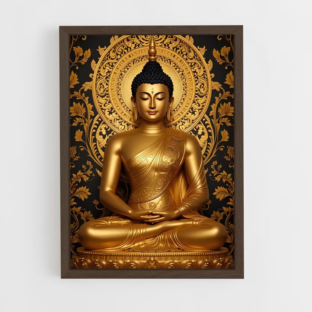 ap-golden buddha-4 cadre Bois foncé