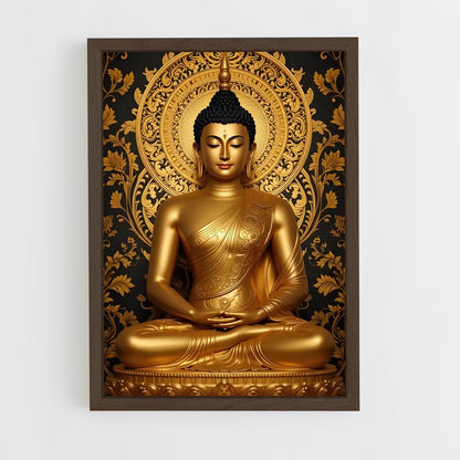 ap-golden buddha-4 cadre Bois foncé