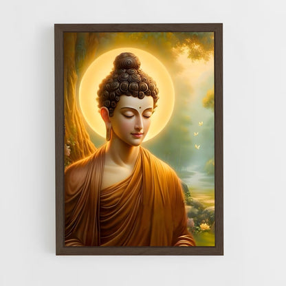 ap-golden buddha-6 cadre Bois foncé