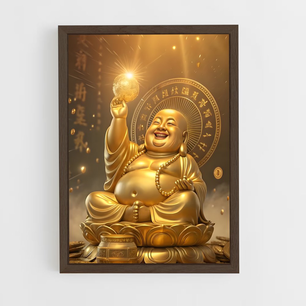 ap-golden buddha-9 cadre Bois foncé