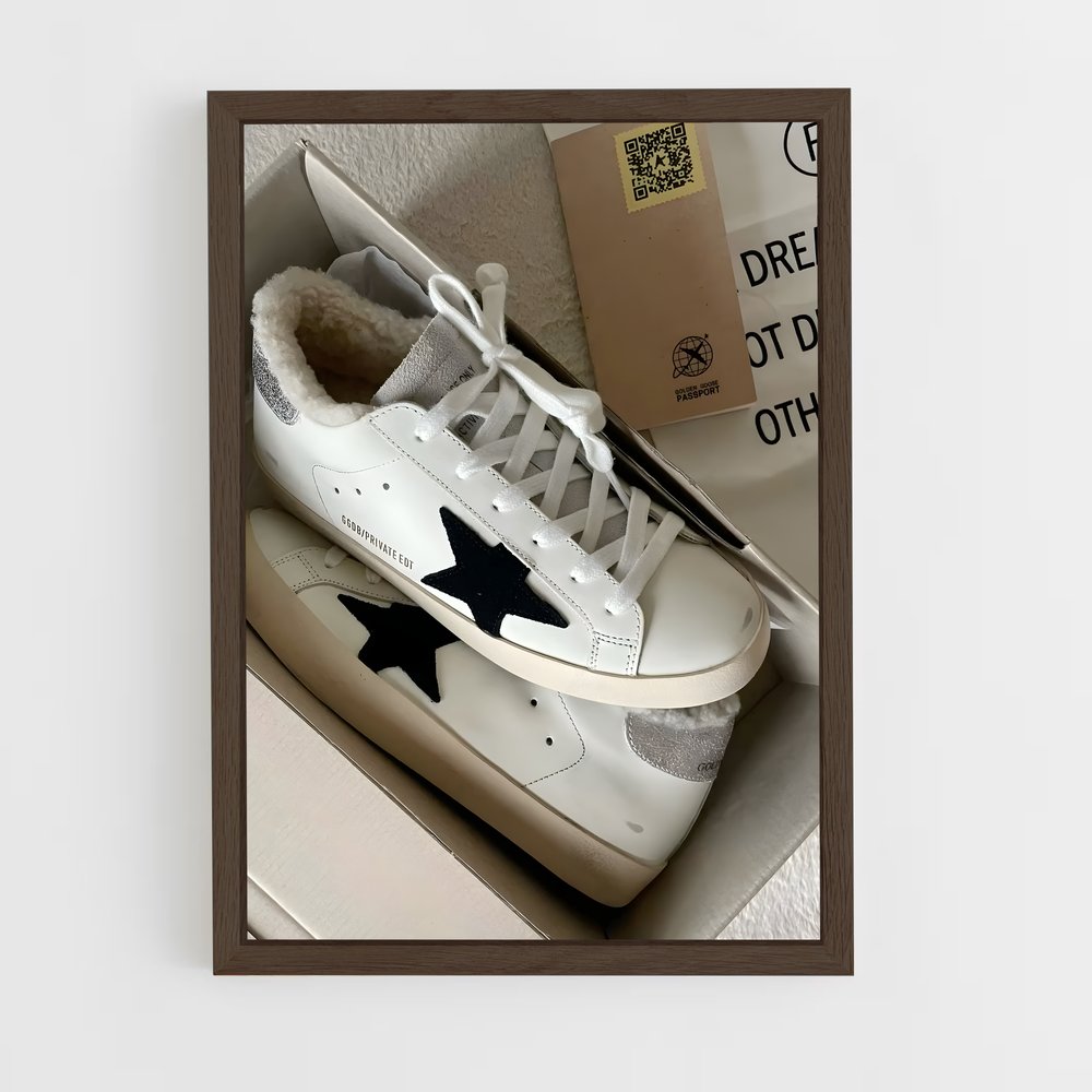 ap-golden goose-3 cadre Bois foncé