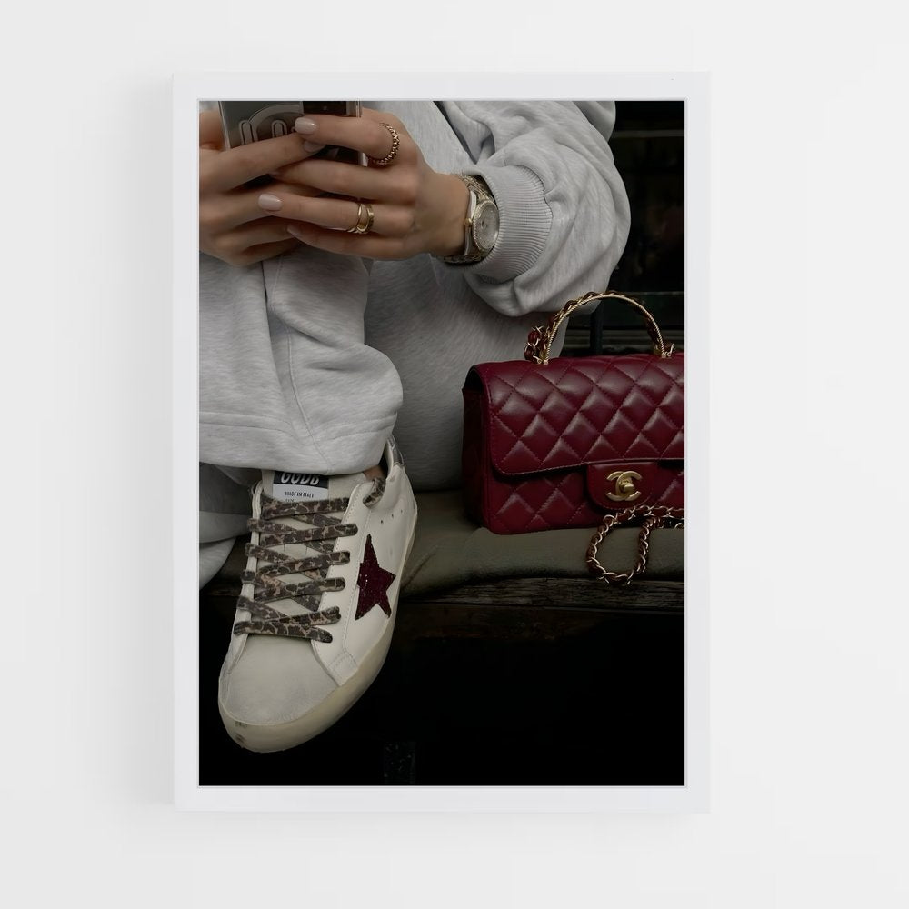 ap-golden goose-5 cadre Blanc