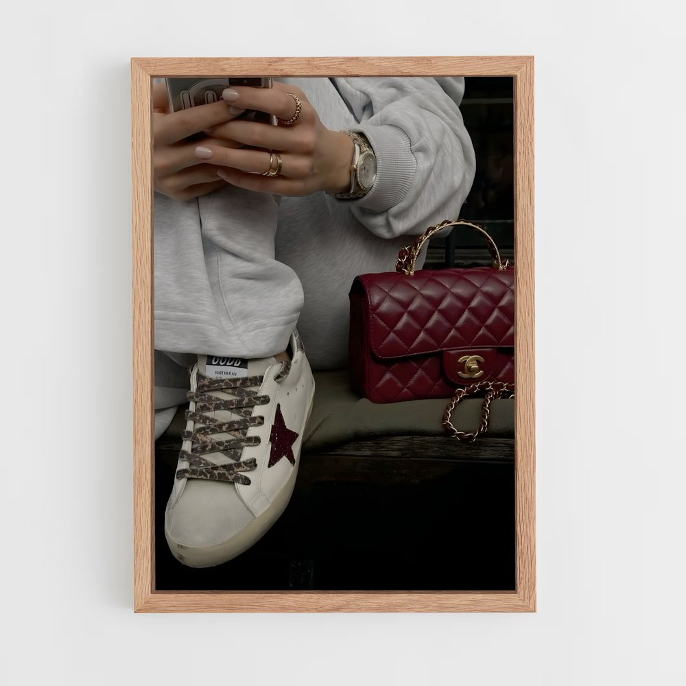 ap-golden goose-5 cadre Bois clair
