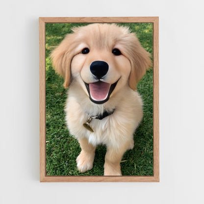 ap-golden retriever-1 cadre Bois clair
