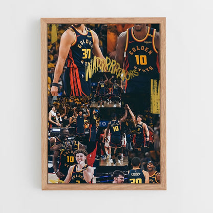 ap-golden state warriors-1 cadre Bois clair