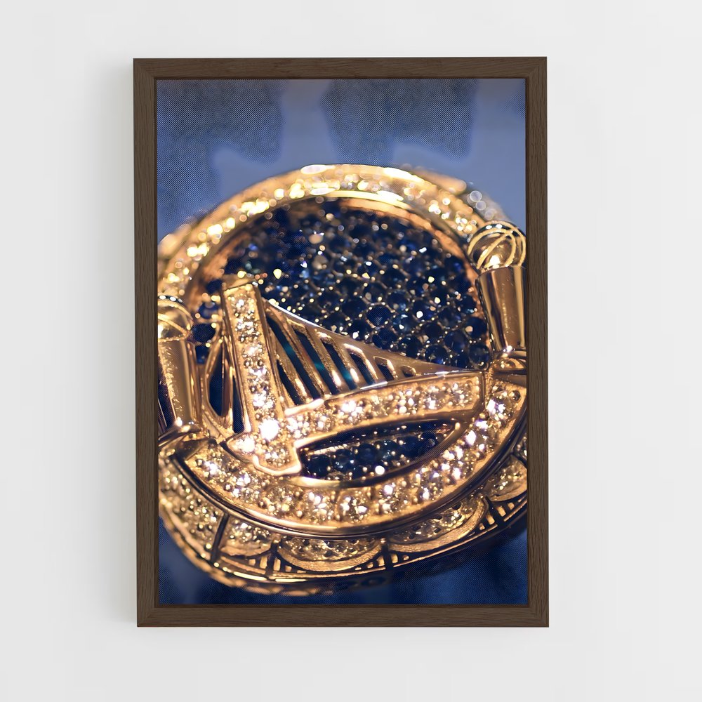 ap-golden state warriors-5 cadre Bois foncé