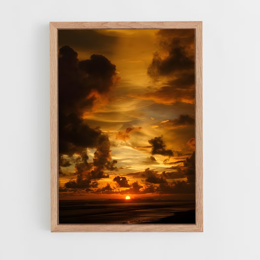 ap-golden sunset-10 cadre Bois clair