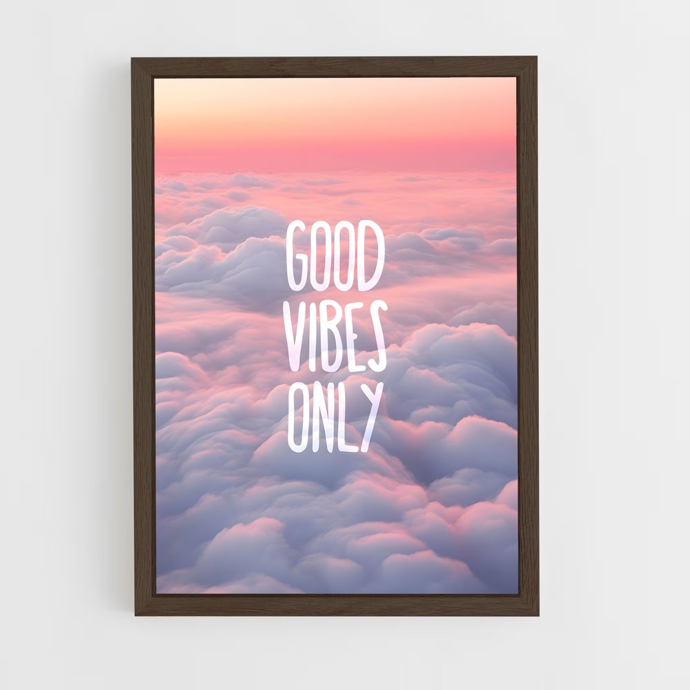 ap-good vibes only-2 cadre Bois foncé