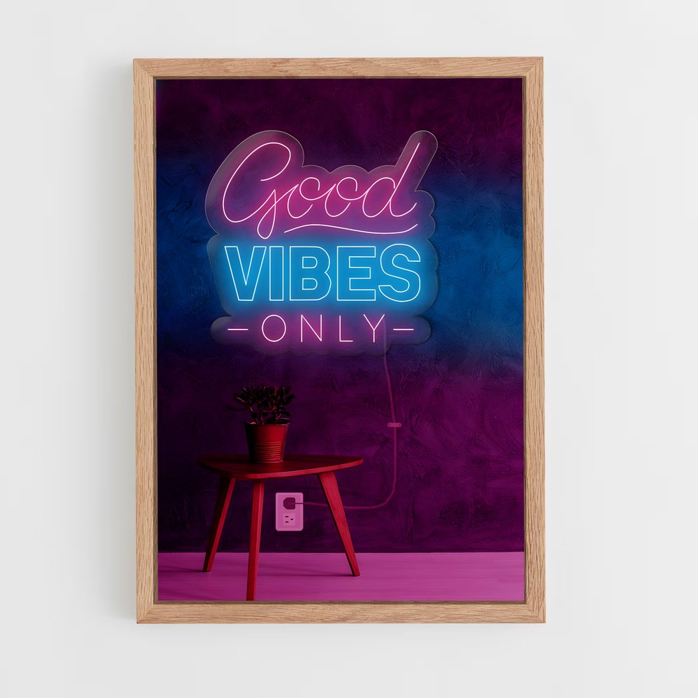 ap-good vibes only-3 cadre Bois clair
