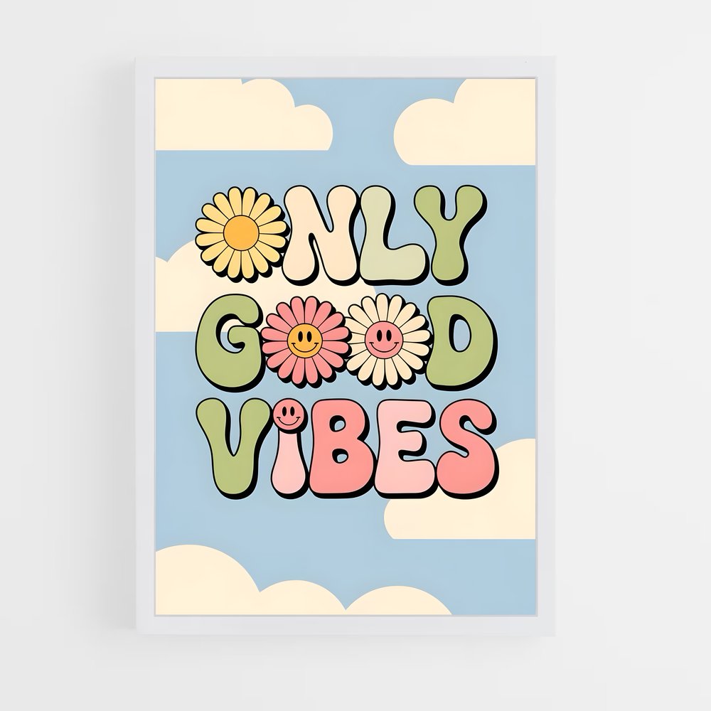 ap-good vibes only-4 cadre Blanc