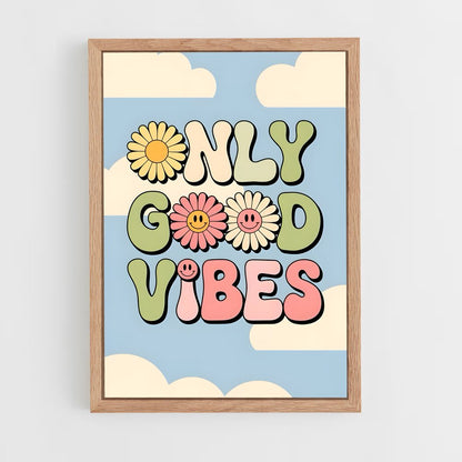 ap-good vibes only-4 cadre Bois clair