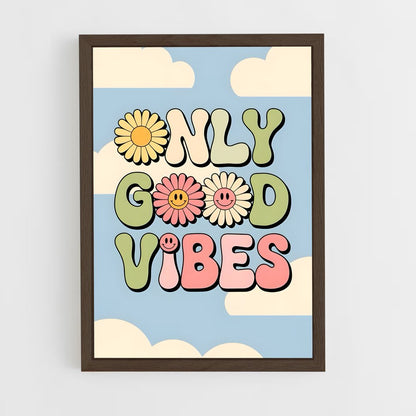 ap-good vibes only-4 cadre Bois foncé
