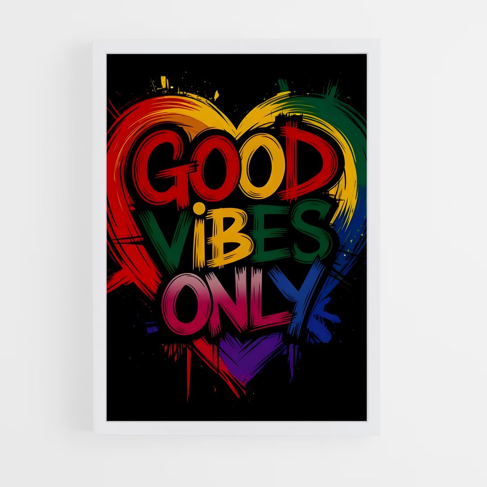 ap-good vibes only-5 cadre Blanc