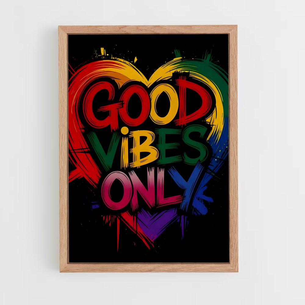ap-good vibes only-5 cadre Bois clair