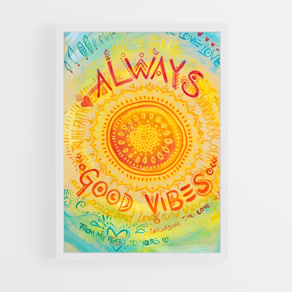 ap-good vibes only-6 cadre Blanc