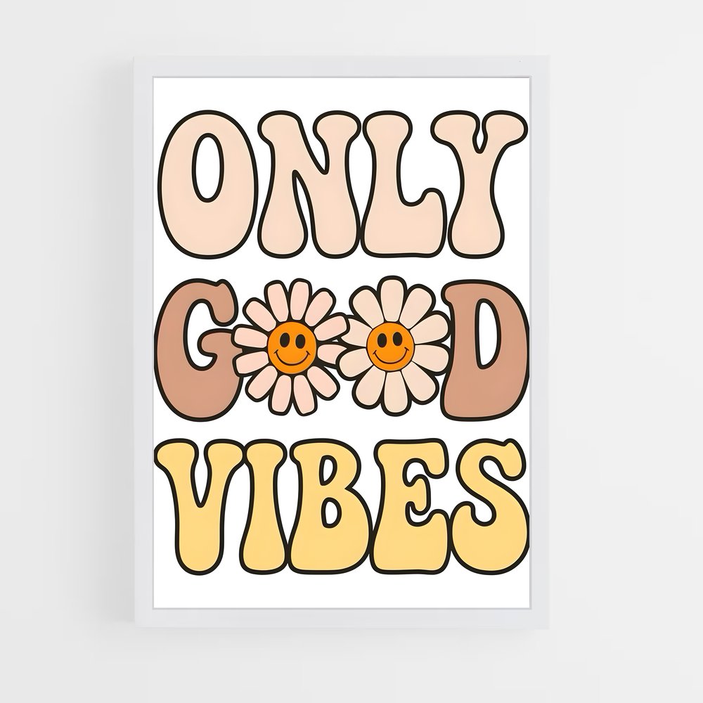 ap-good vibes only-7 cadre Blanc
