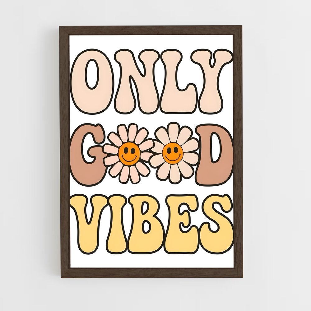 ap-good vibes only-7 cadre Bois foncé