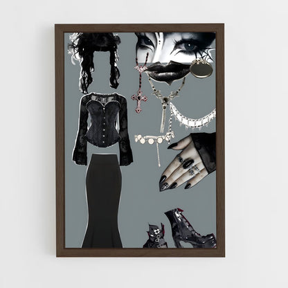 ap-goth-8 cadre Bois foncé