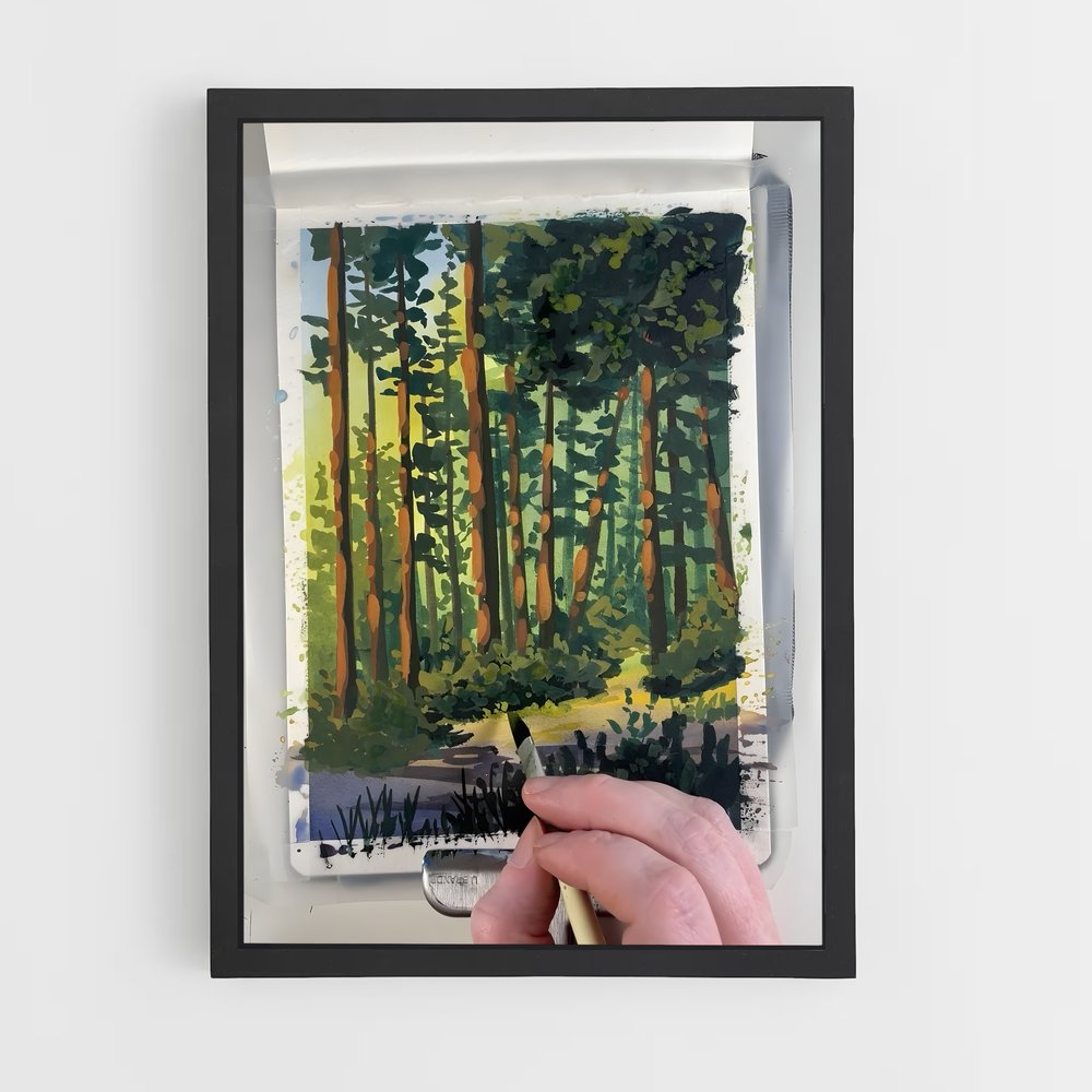 ap-gouache-4 cadre Noir