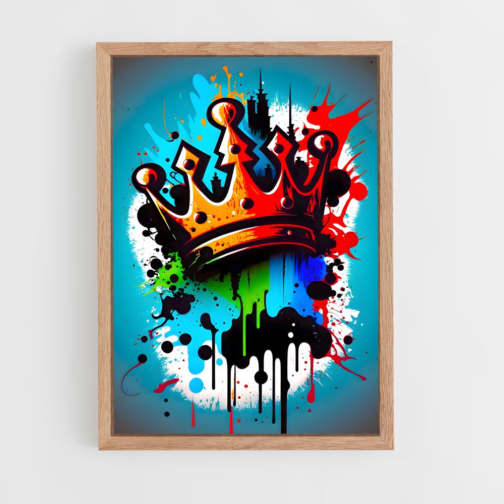 ap-graffiti art-1 cadre Bois clair