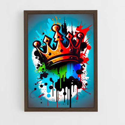ap-graffiti art-1 cadre Bois foncé