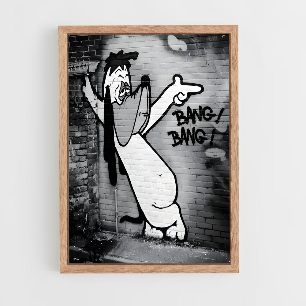 ap-graffiti art-10 cadre Bois clair