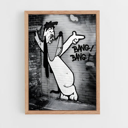 ap-graffiti art-10 cadre Bois clair