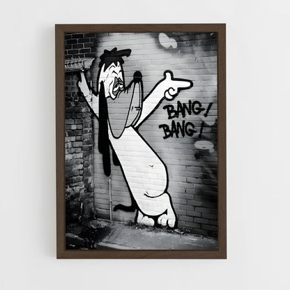 ap-graffiti art-10 cadre Bois foncé
