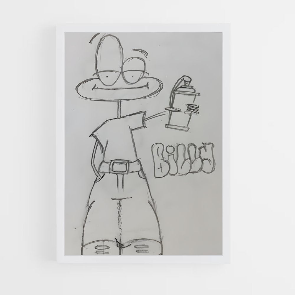 ap-graffiti art-11 cadre Blanc