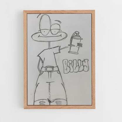 ap-graffiti art-11 cadre Bois clair