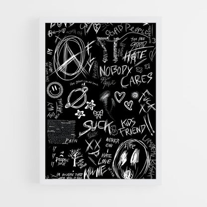 ap-graffiti art-14 cadre Blanc