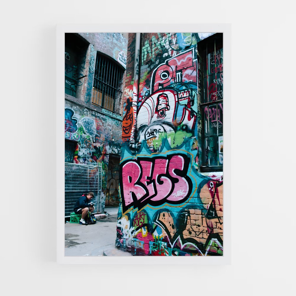 ap-graffiti art-15 cadre Blanc