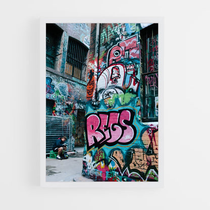 ap-graffiti art-15 cadre Blanc
