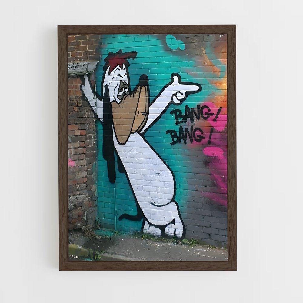 ap-graffiti art-16 cadre Bois foncé