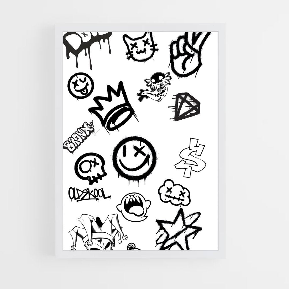 ap-graffiti art-2 cadre Blanc