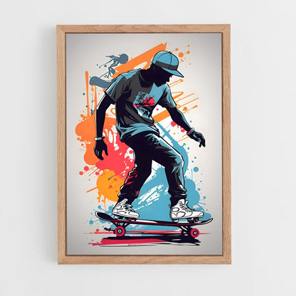 ap-graffiti art-7 cadre Bois clair