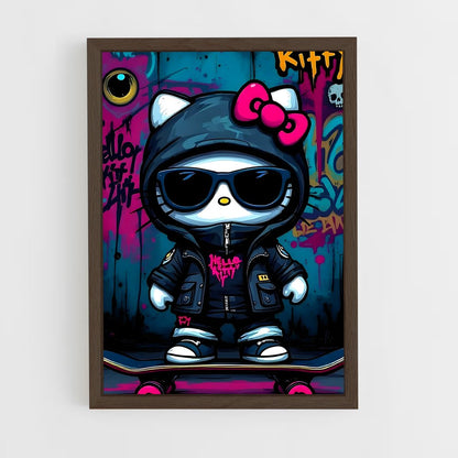 ap-graffiti art-8 cadre Bois foncé