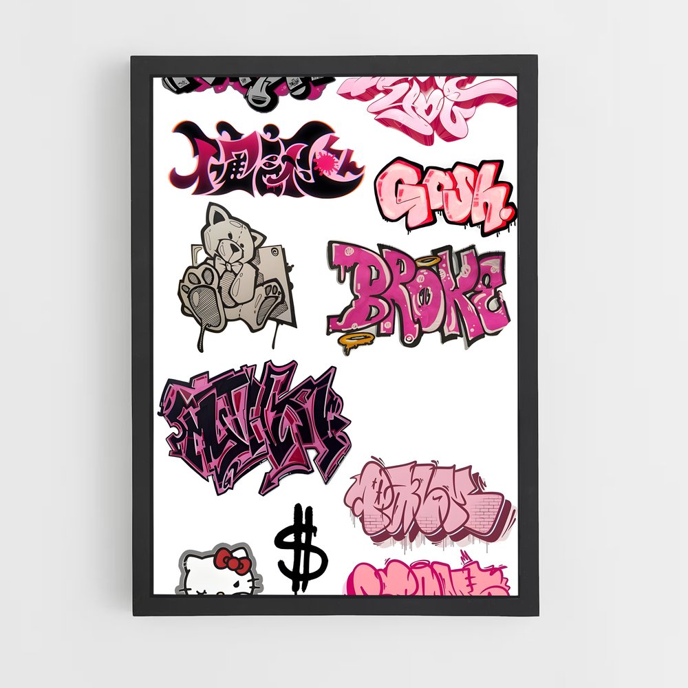 ap-graffiti art-9 cadre Noir