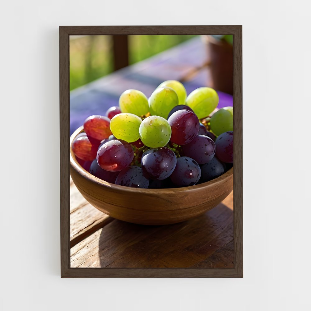 ap-grapes-5 cadre Bois foncé