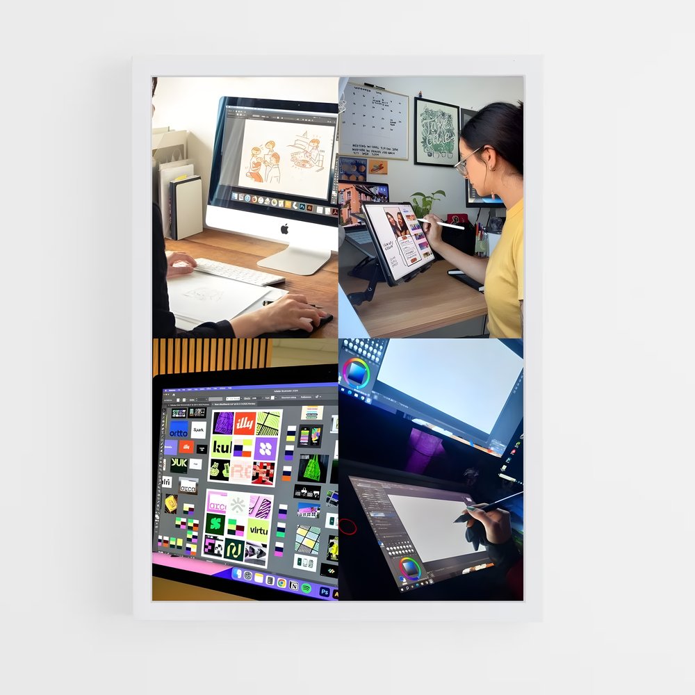 ap-graphic designer-2 cadre Blanc