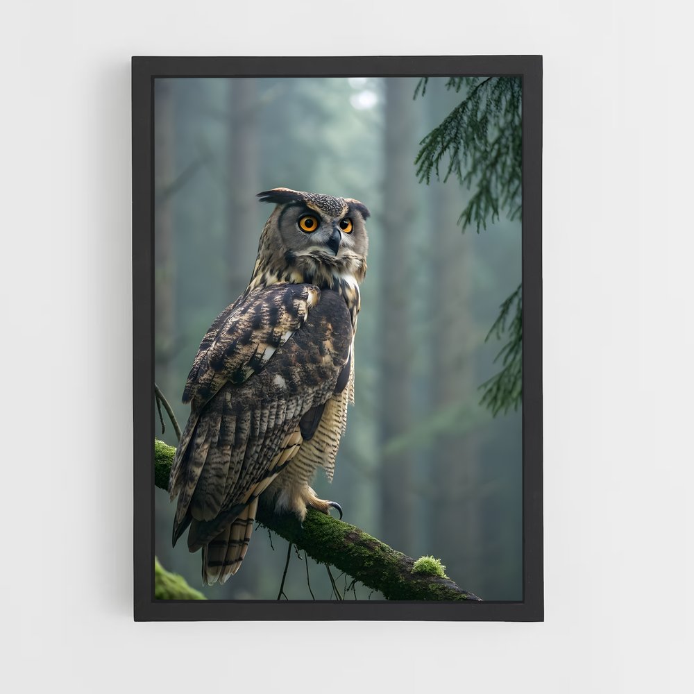 ap-great horned owl-6 cadre Noir
