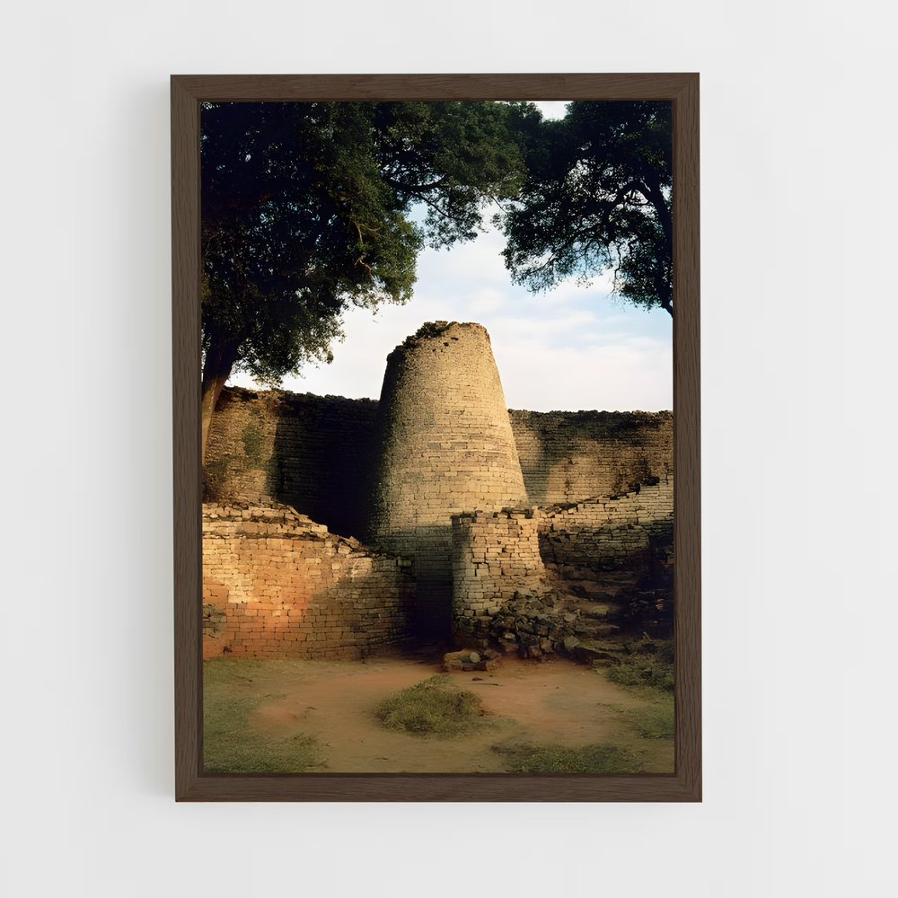 ap-great zimbabwe ruins-4 cadre Bois foncé