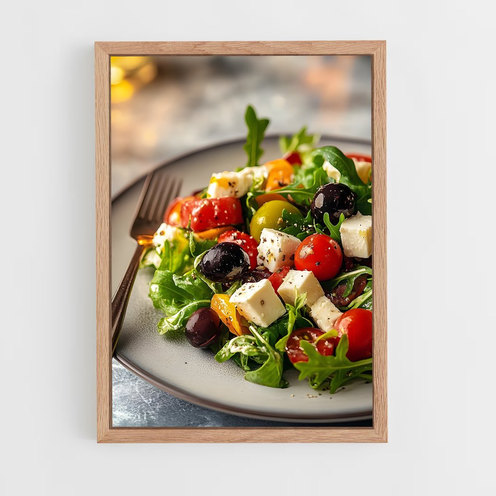 ap-greek salad-3 cadre Bois clair