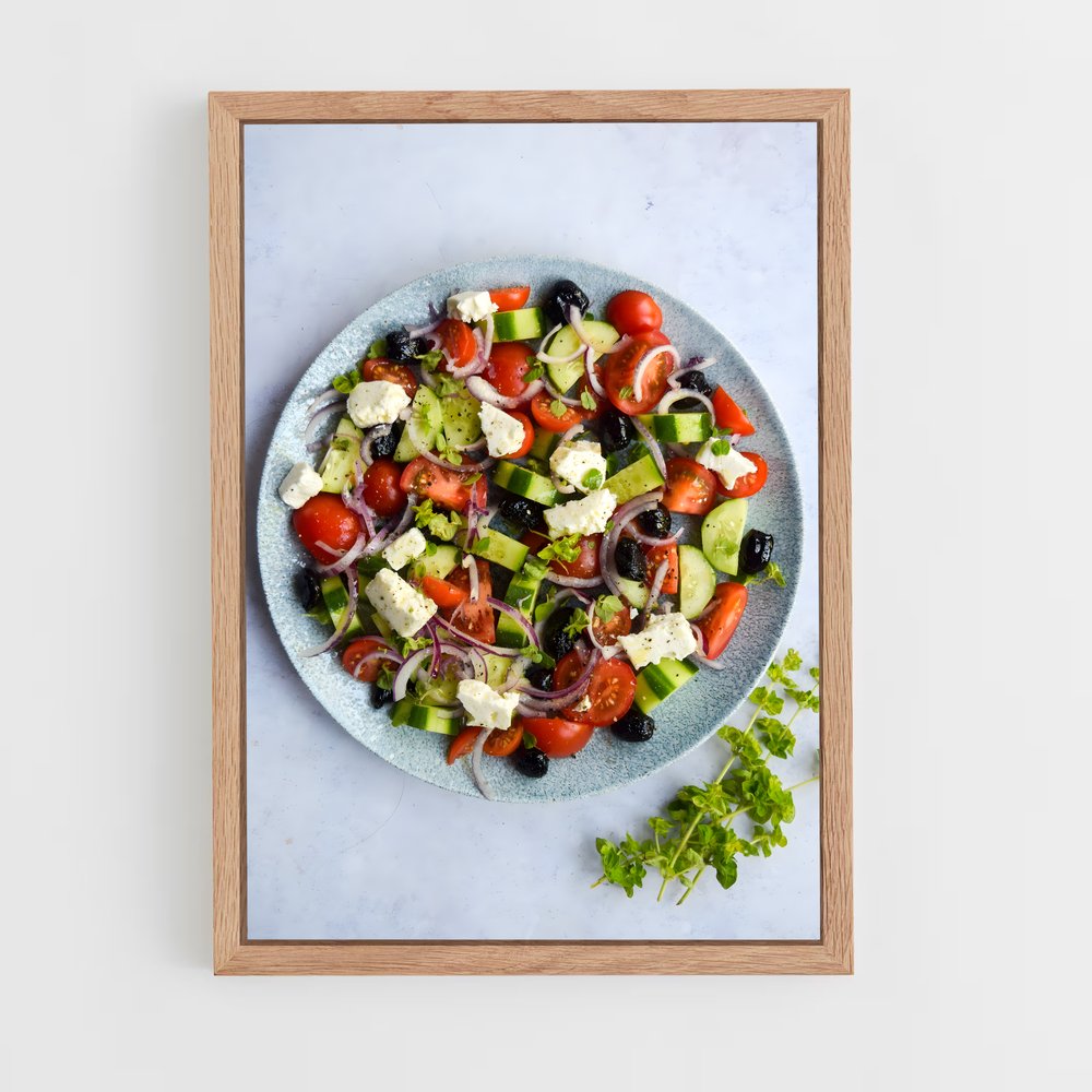ap-greek salad-7 cadre Bois clair